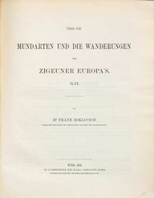 Über die Mundarten und die Wanderungen der Zigeuner Europa's, 9. Lautlehre der Zigeunermundarten