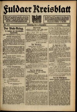 Ausgabe vom Dienstag, den 04. Dezember 1917.