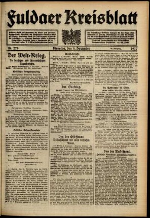 Ausgabe vom Dienstag, den 04. Dezember 1917.