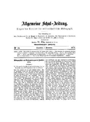 Pädagogisches aus Versammlungen des Herbstes 1874 : (Fortsetzung)
