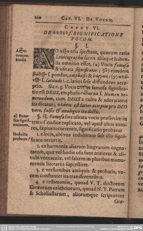 Caput VI. De Lexei S. Significatione Vocum