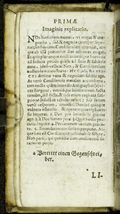 Primæ Imaginis explicatio.