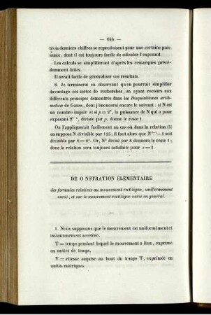 Dé o nstration élémentaire.