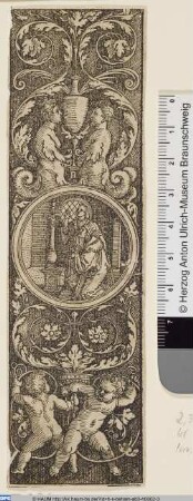 Hochfüllung mit König Salomon, Götzen anbetend, umgeben von Halbfiguren und Genien