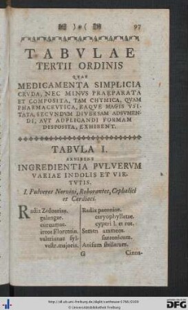 Tabulae Tertii Ordinis.