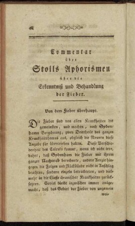 [Allgemeinheit des Fiebers.] - Eintheilung der Fieber.