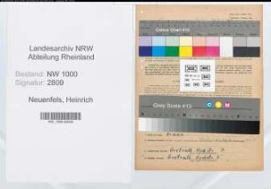 Entnazifizierung Heinrich Neuenfels, geb. 13.03.1900 (Kaufmann)