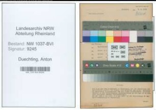 Entnazifizierung Anton Duechting , geb. 27.02.1899 (Postinspektor)