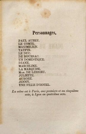 Diane de Lys : [comédie en cinq actes]