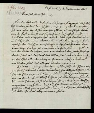 [Brief des Barons von Asch an Heyne vom 09./21.11.1802]