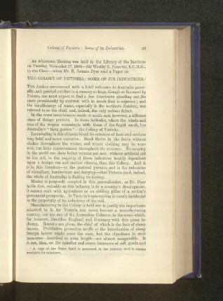 The Colony of Victoria. Some of its Industries. E. Jerome Dyer.