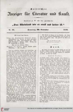 Nro. 22 (29. November)
