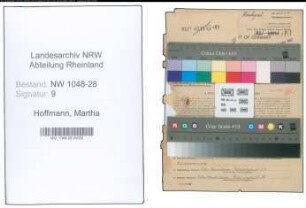 Entnazifizierung Martha Hoffmann , geb. 12.02.1902 (Postbeamtin)