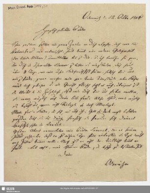 Nr.31. Brief vom 12.10.183?