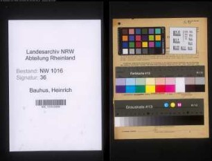 Entnazifizierung Heinrich Bauhus , geb. 02.02.1899 (Landwirt)