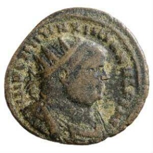 Münze, Follis (Follaro), 296 - 297 n. Chr.