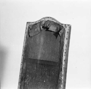 Polsterstuhl : Polsterstuhl. Holz, gedrechselt, Polsterung, Lederbezug (wohl 1851/1900)