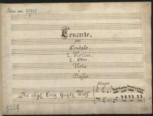 Konzerte; cemb, orch, bc; a-Moll