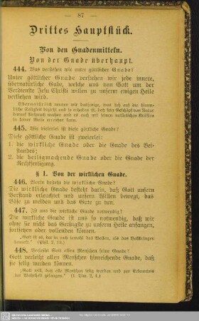 Drittes Hauptstück. Von den Gnadenmitteln