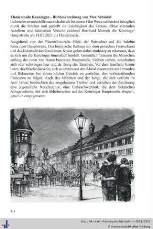 Flaniermeile Kenzingen - Bildbeschreibung