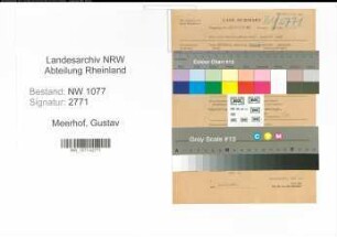 Entnazifizierung Gustav Meerhof , geb. 00.00.0000 (Kraftfahrer)