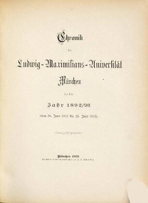 Chronik. 1892/93