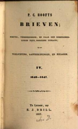Brieven : Nieuwe, vermeerderde ... Uitgave, IV