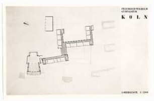 Friedrich-Wilhelm-Gymnasium, Köln: Grundriss 1. Obergeschoss 1:200