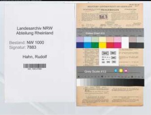 Entnazifizierung Rudolf Hahn, geb. 28.07.1902 (Ingenieur)