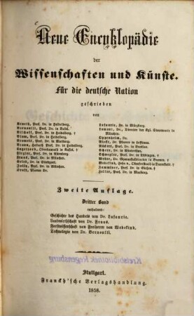 Neue Encyklopädie der Wissenschaften und Künste : für die deutsche Nation, 3