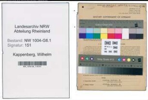 Entnazifizierung Wilhelm Kappenberg , geb. 18.11.1892 (Kaufmann)
