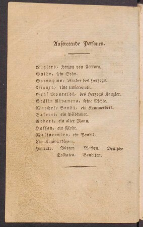 Auftretende Personen