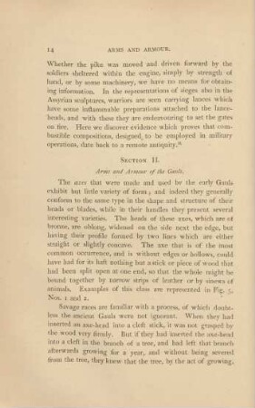Section II. - Arms and armour of the Gauls