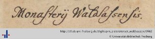 Notiz (Aus: UB Freiburg, NB 9/1143).