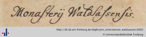 Notiz (Aus: UB Freiburg, NB 9/1143).