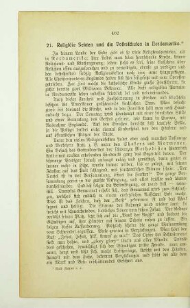 21. Religiöse Sekten und die Volksschulen in Nordamerika