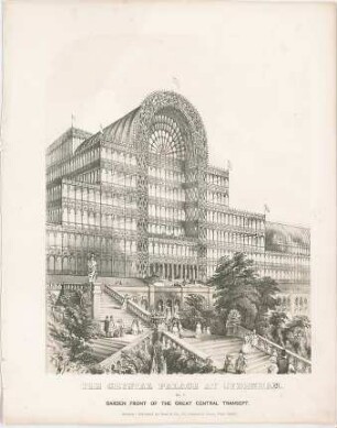 Paxton, Joseph; Sydenham (England); Chrystal Palace - View From the South Transept (Perspektive)