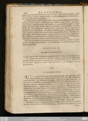 Sectio II. De Censuris in particulari.