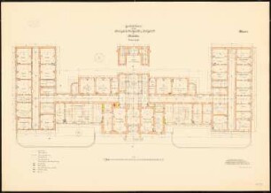 Land- und Amtsgericht, Wiesbaden: Grundriss Erdgeschoss 1:100