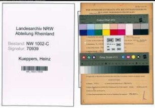 Entnazifizierung Heinz Kueppers, geb. 02.12.1901 (Einzelhaendler)