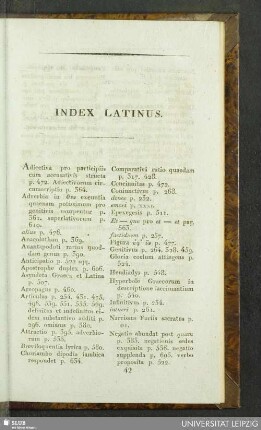 Index Latinus