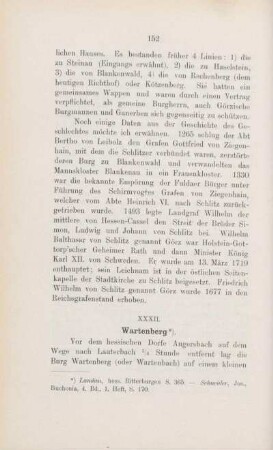 XXXII. Wartenberg.