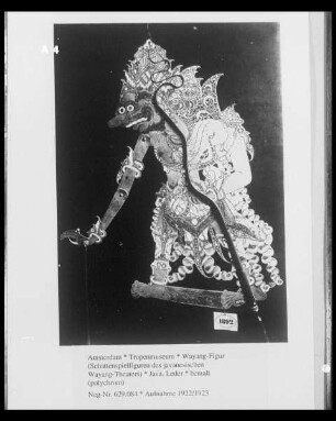 Wayang-Figur (Schattenspielfiguren des javanesischen Wayang-Theaters)