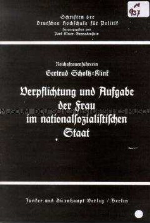 Propagandaschrift über die Rolle der Frau im Nationalsozialismus (Nachdruck?)