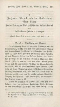 817-890 Johann Denk und die Ausbreitung seiner Lehre