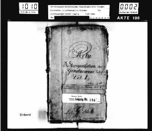 Reorganisation der Gendarmerie, Bd. 01