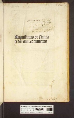 Augustinus de Ciuitate dei cum commento