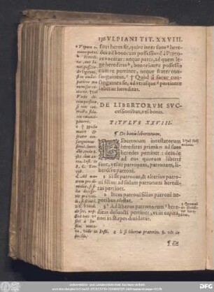 De Libertorum Successionibus, vel bonis. Titulus XXVIII.