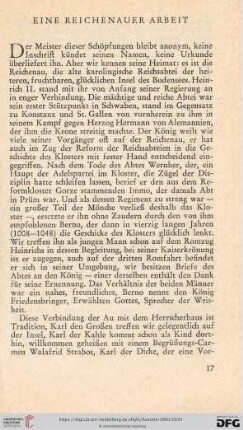 Eine Reichenauer Arbeit