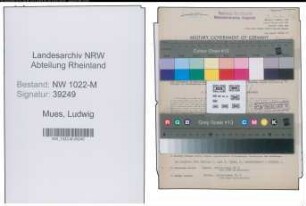 Entnazifizierung Ludwig Mues , geb. 02.12.1904 (Bahnbeamter)